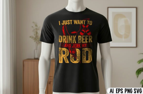 Beer Fishing Life: A Graphic T-Shirt Design for the Outdoor Soul