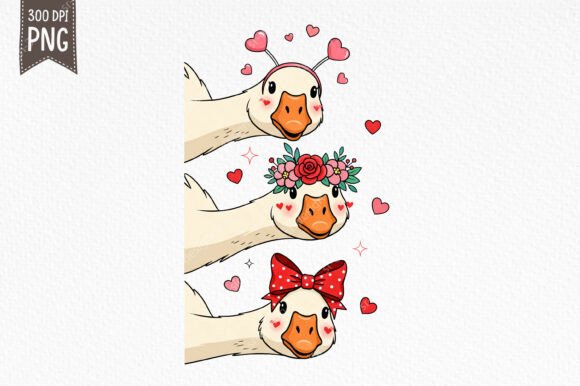 Funny Cute Goose Valentine Graphic: Unleash Playful Charm