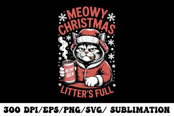 Grumpy Santa Cat Christmas Graphic: A Designer's Holiday Guide