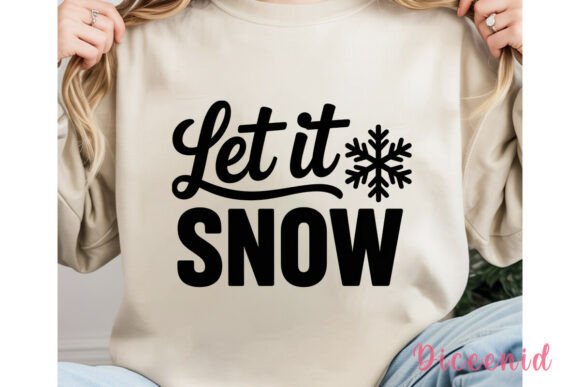 Let It Snow Winter Graphic PNG Clipart