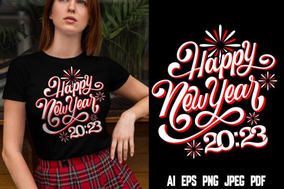 Retro Vibes: The Happy New Year 2023 Graphic