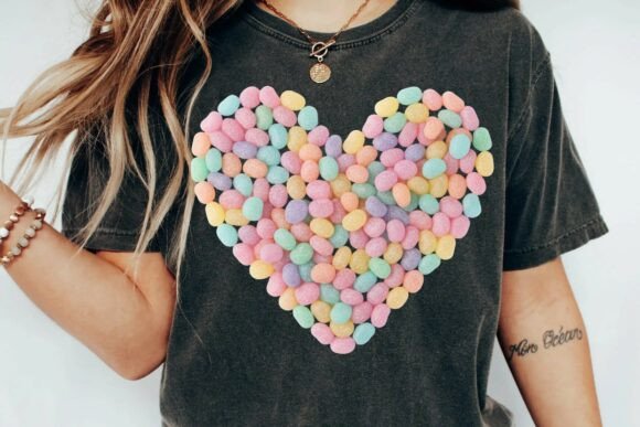 Sweet Heart Pastel Jelly Bean Candy Sublimation Graphic: A Designer's Review