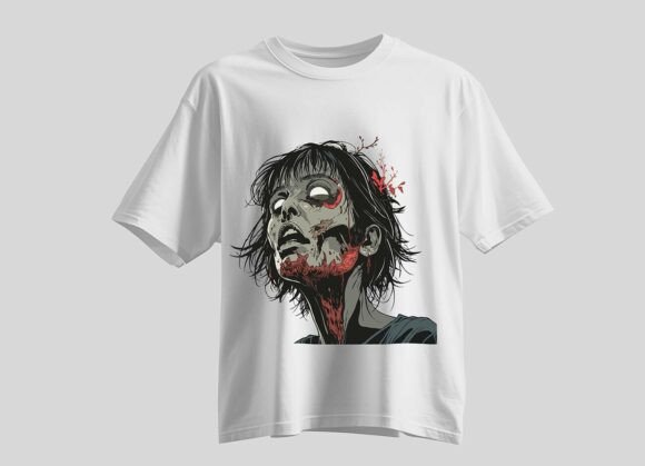 Unleash Undead Creativity: The Female Zombie Vector Graphic